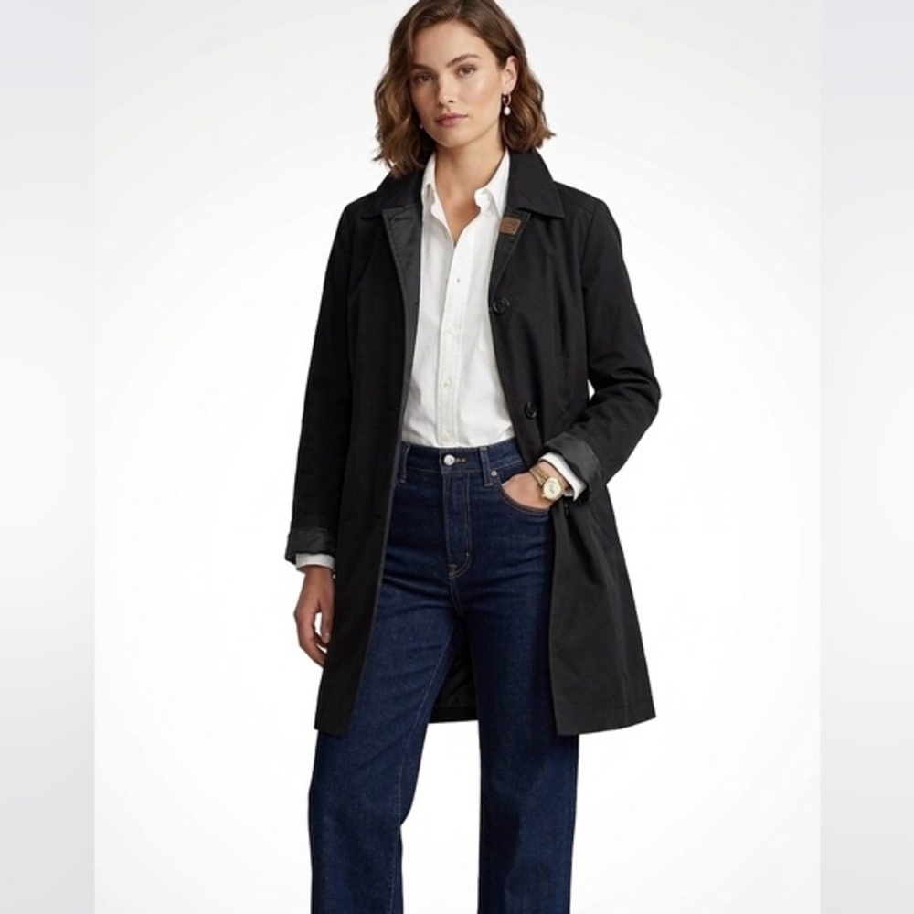 Hugo Boss Classic Black Lined Button Up Coat